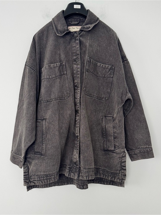 We The Free Jackets & Blazers - Free People We The Free Madison City Denim Jacket M Oversize Washed Black Grunge